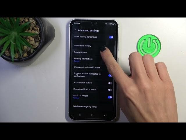 Video thumbnail for How to Show the Battery Percentage at the Status Bar on SAMSUNG Galaxy S23 FE