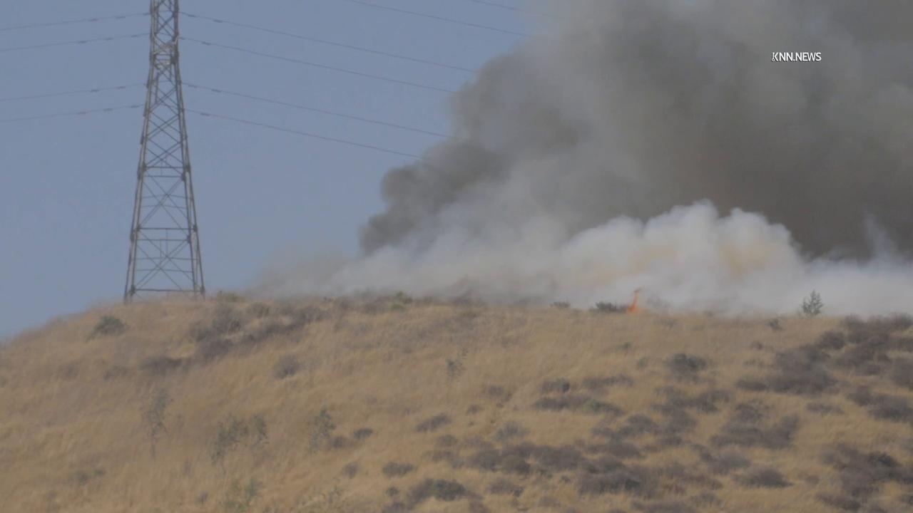 Video thumbnail for US, Los Angeles: Castaic Junction Chloe Wildfire Part 1.