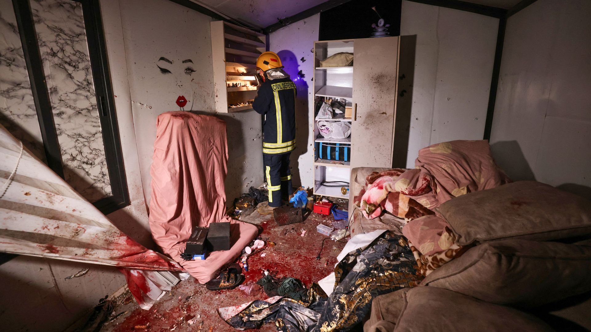 Video thumbnail for Three Palestinian women killed as Iranian missile fragments hit hair salon in West Bank