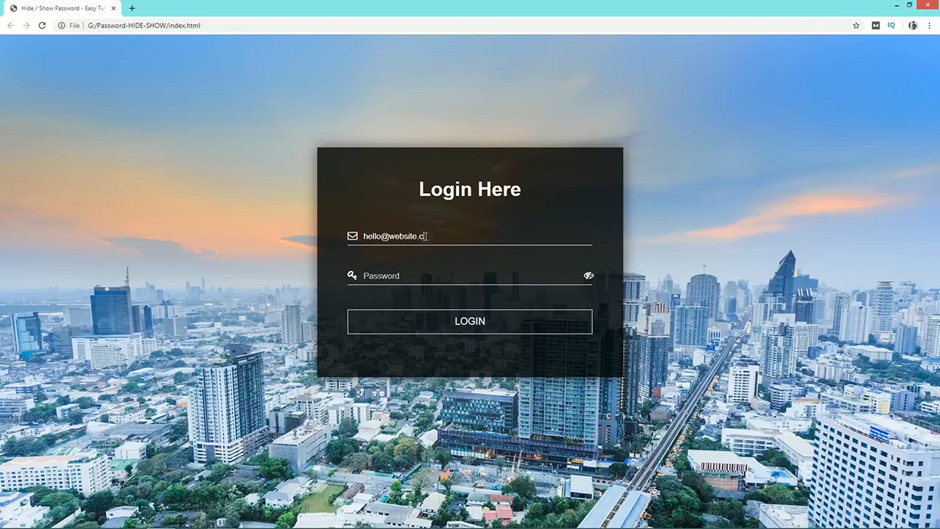 'Video thumbnail for How To Make Login Form With Password Toggle In HTML CSS JS'