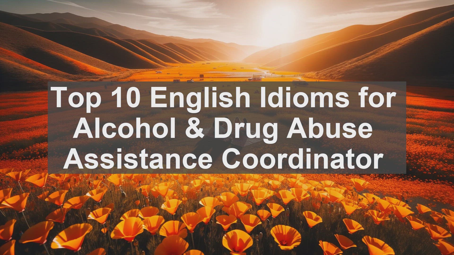 'Video thumbnail for Top 10 English Idioms for Alcohol  Drug Abuse Assistance Coordinator'