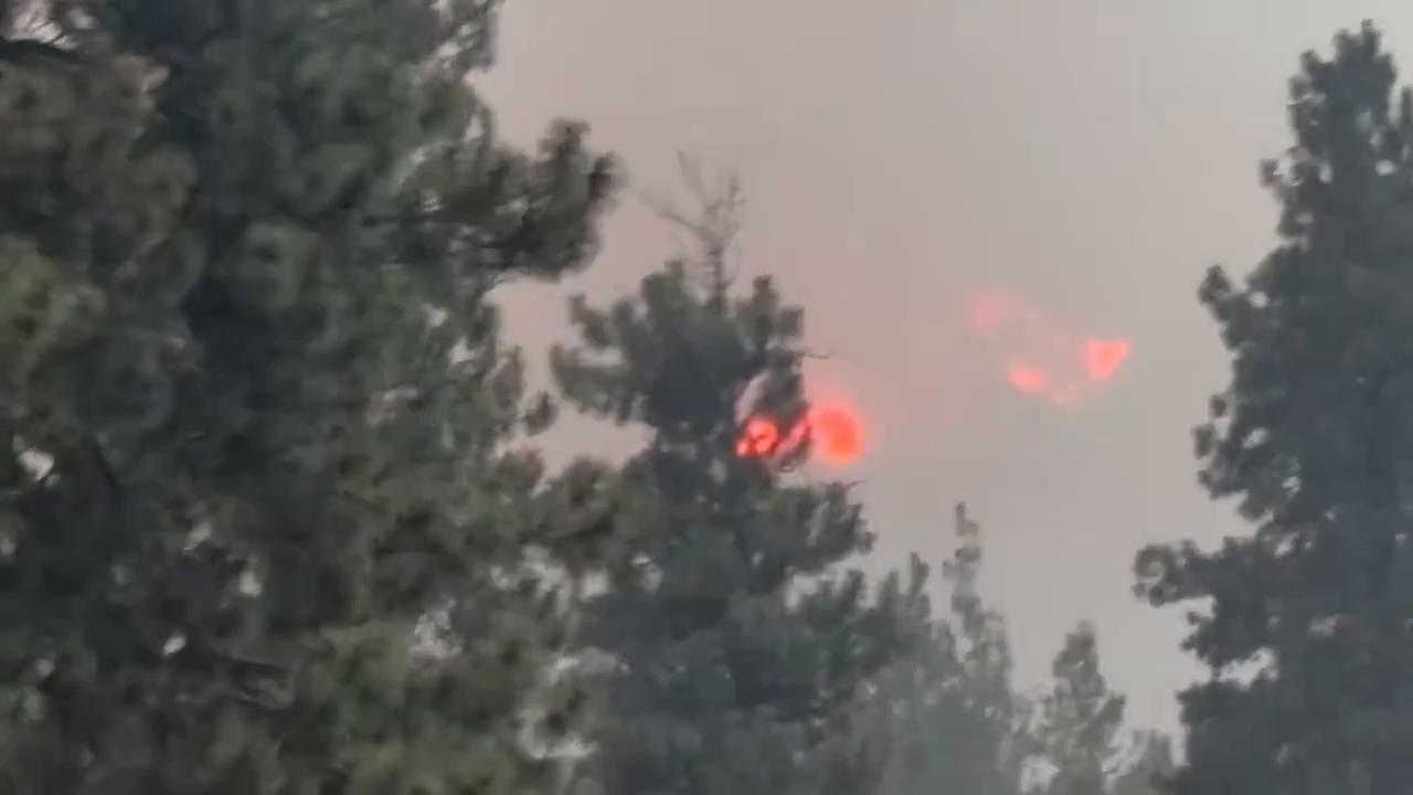 Video thumbnail for US: Sinlahekin Fire Grows to Over 100,000 Acres Near Tonasket, Washington.