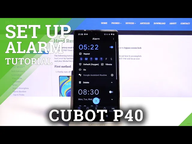 Video thumbnail for How to Set Up Alarm Clock on CUBOT P40 – Open Alarm Clock Settings
