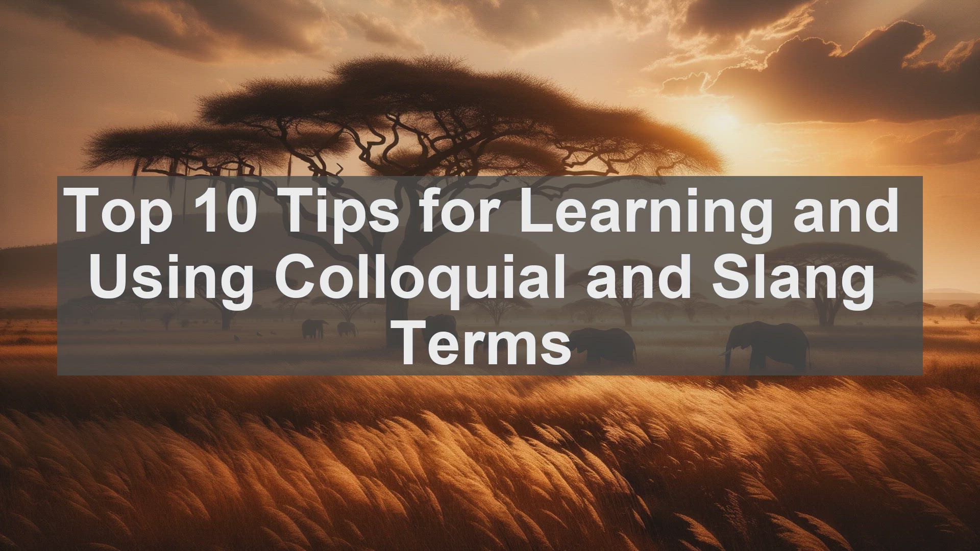 'Video thumbnail for Top 10 Tips for Learning and Using Colloquial and Slang Terms'