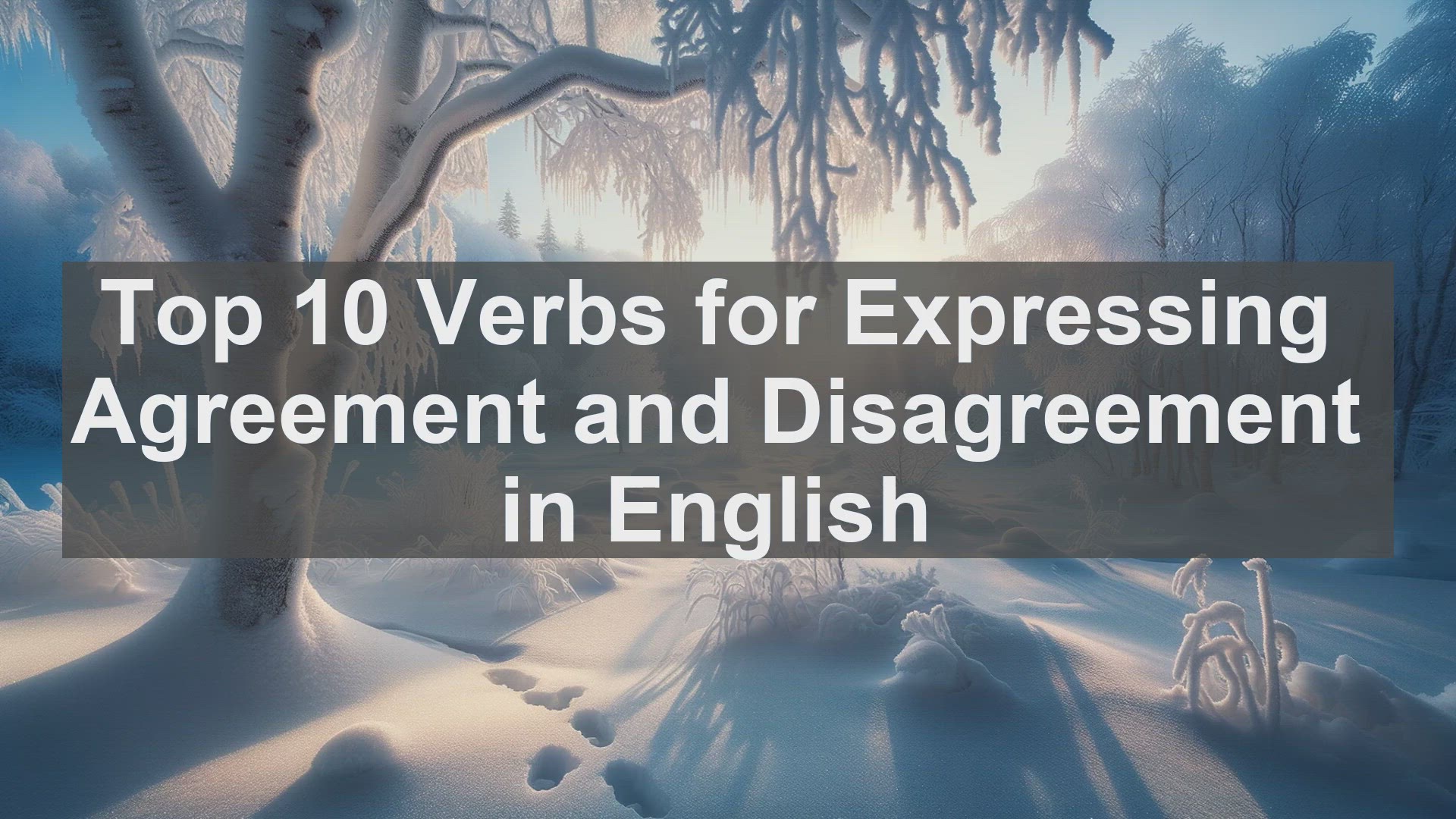'Video thumbnail for Top 10 Verbs for Expressing Agreement and Disagreement in English'