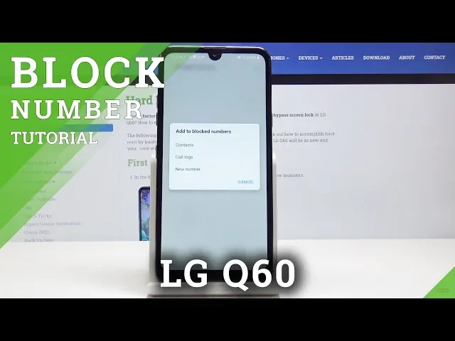 Video thumbnail for How to Block Number in LG Q60 – Block Calls & Texts