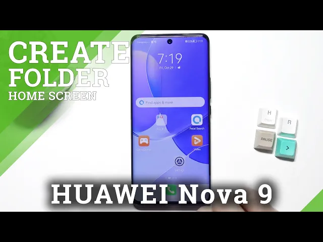 Video thumbnail for How to Add Folder to Home Screen in HUAWEI Nova 9 - Create Folder