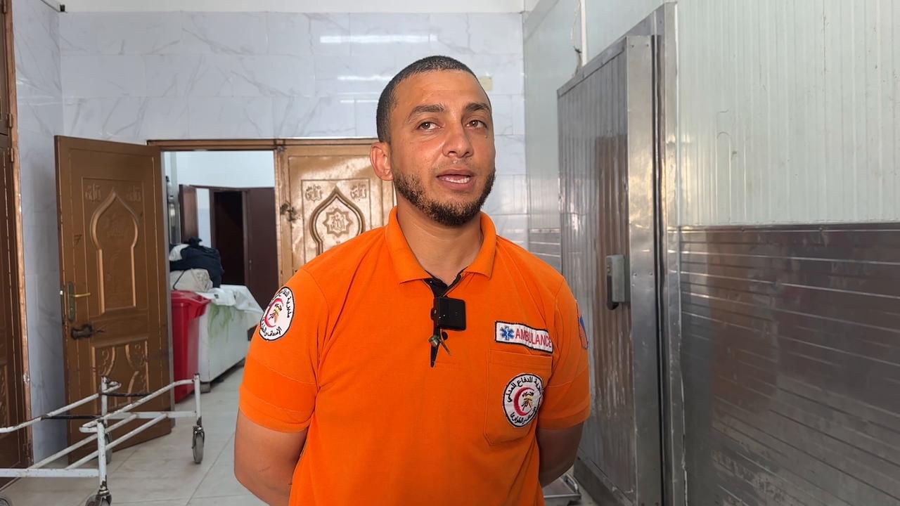 Video thumbnail for Body of Palestinian recovered from Gaza rubble about 18 months after Israeli strike.