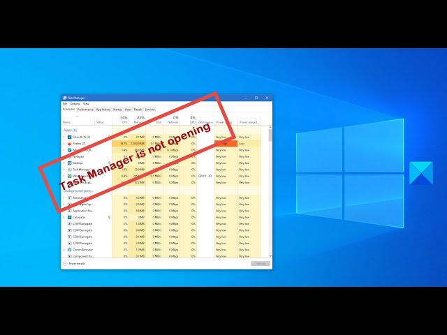 Video thumbnail for Task Manager not responding, opening or disabled by administrator