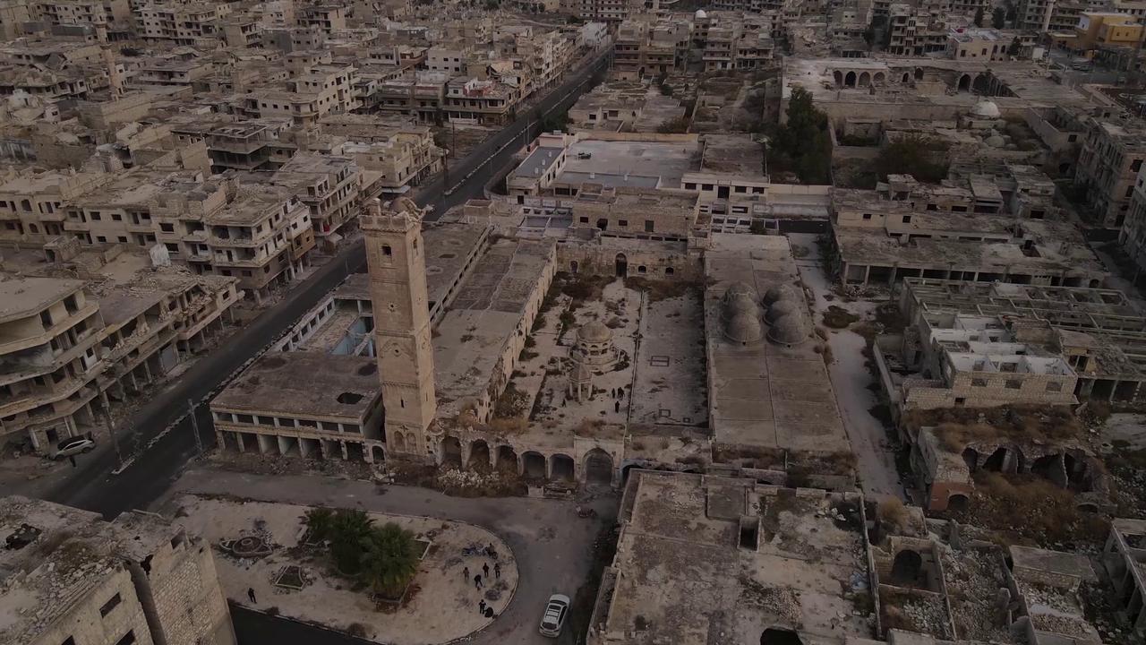Video thumbnail for Syria: Drone Views Idlib Amid Offensive.