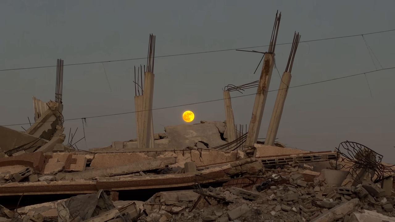 Video thumbnail for June ‘Strawberry’ full moon appears over Gaza skies.