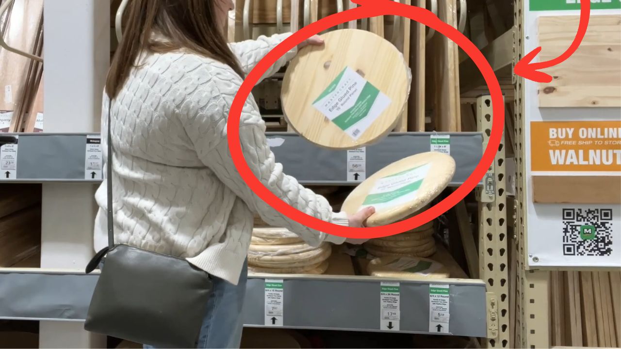 Video thumbnail for Buy a wood round at Home Depot for this GENIUS backyard idea!