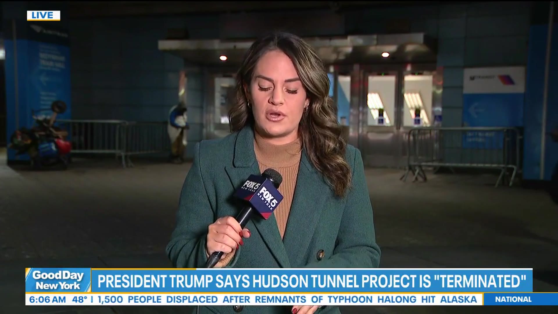 'Video thumbnail for Trump suggests Hudson Tunnel Project is 'terminated''