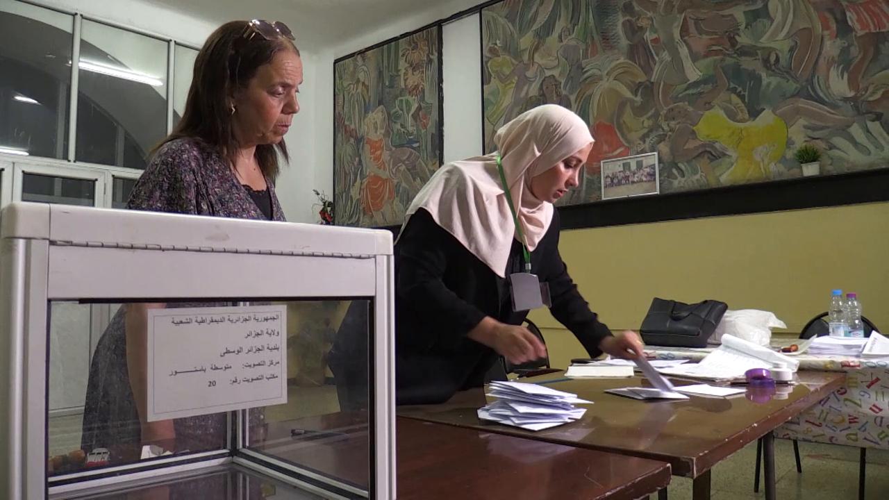 Video thumbnail for Algeria: Algeria counts votes in 2nd parliamentary elections since 2019.