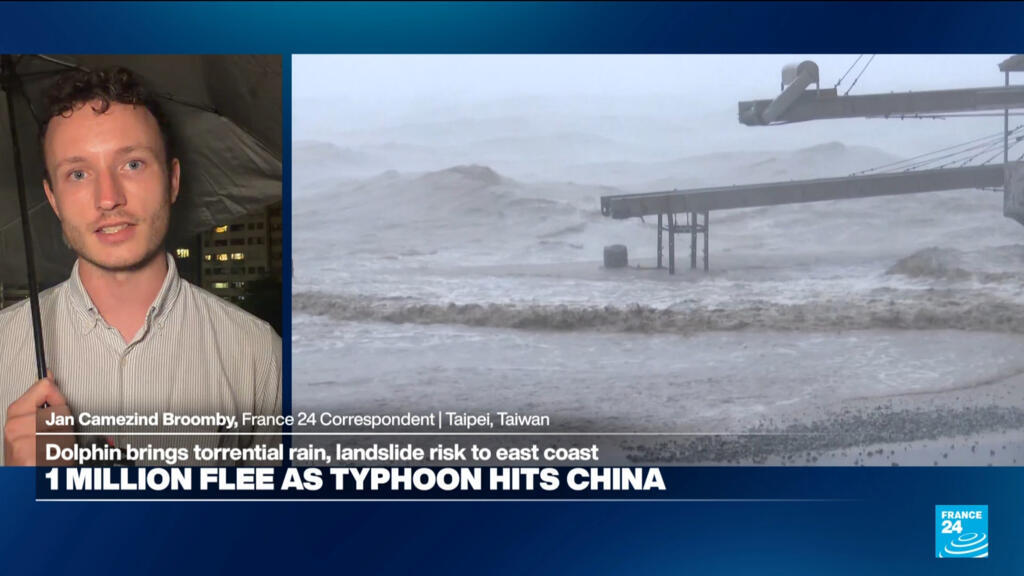 Video thumbnail for Typhoon Dolphin, "the biggest storm China has seen this year"