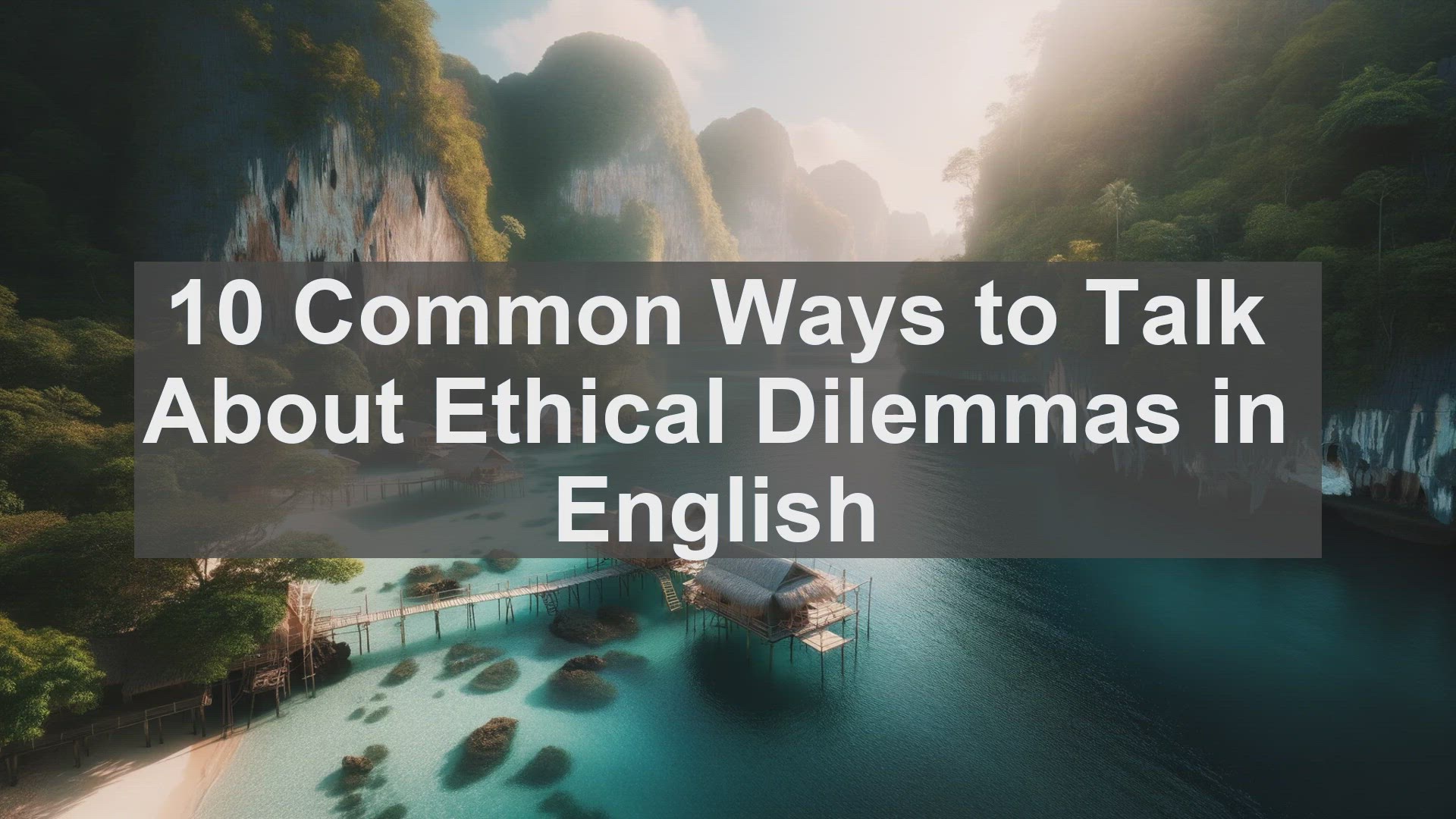 'Video thumbnail for 10 Common Ways to Talk About Ethical Dilemmas in English '