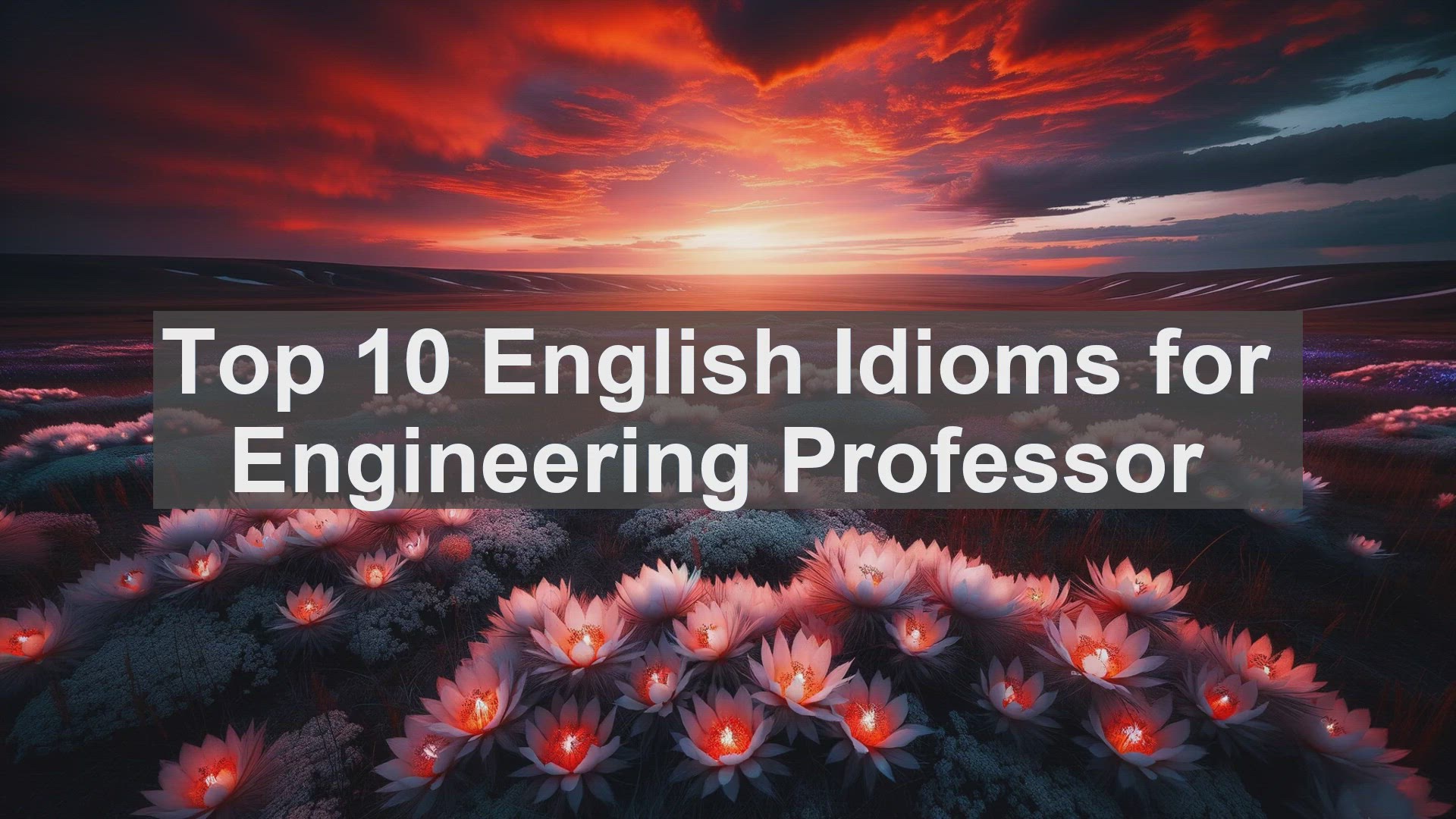 'Video thumbnail for Top 10 English Idioms for Engineering Professor'