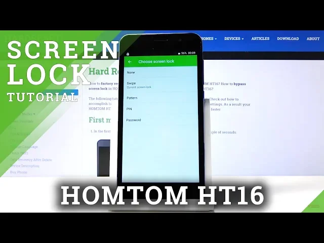Video thumbnail for How to Add Screen Protection in HOMTOM HT16 – Enable Lock Screen