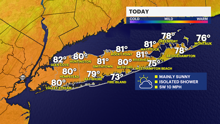 Video thumbnail for Sunny and warm Father's Day on Long Island, storms arrive on Monday