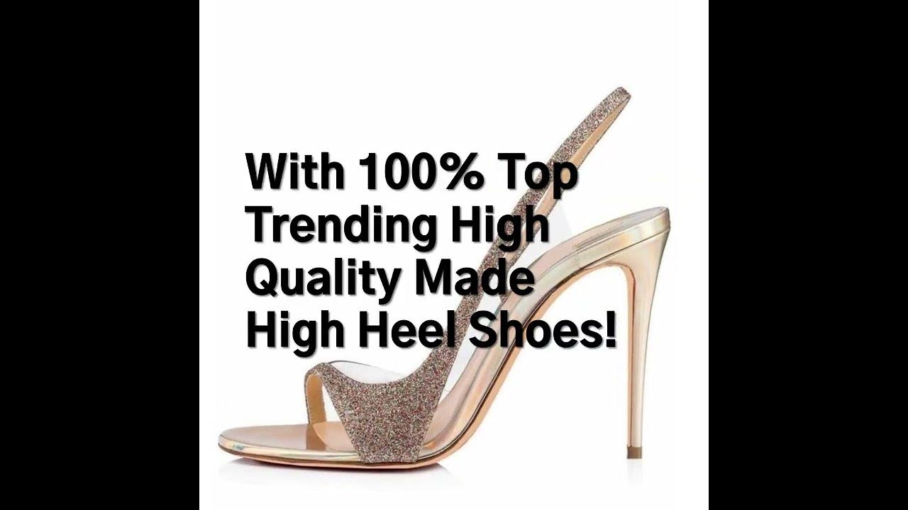 Video thumbnail for Fashion Sandals Gold Hollow Out Thin Heel Sandals For Women