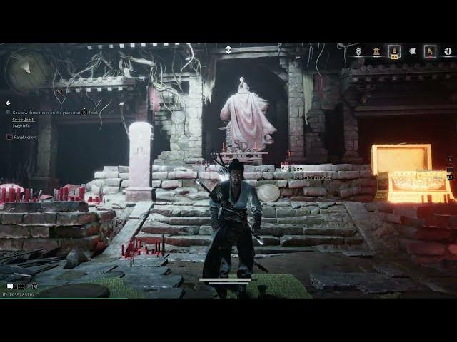 Video thumbnail for Where Winds Meet - Chapter 1 Echoes In The Shrine: Bow Three Times In Front of The Statue Gameplay