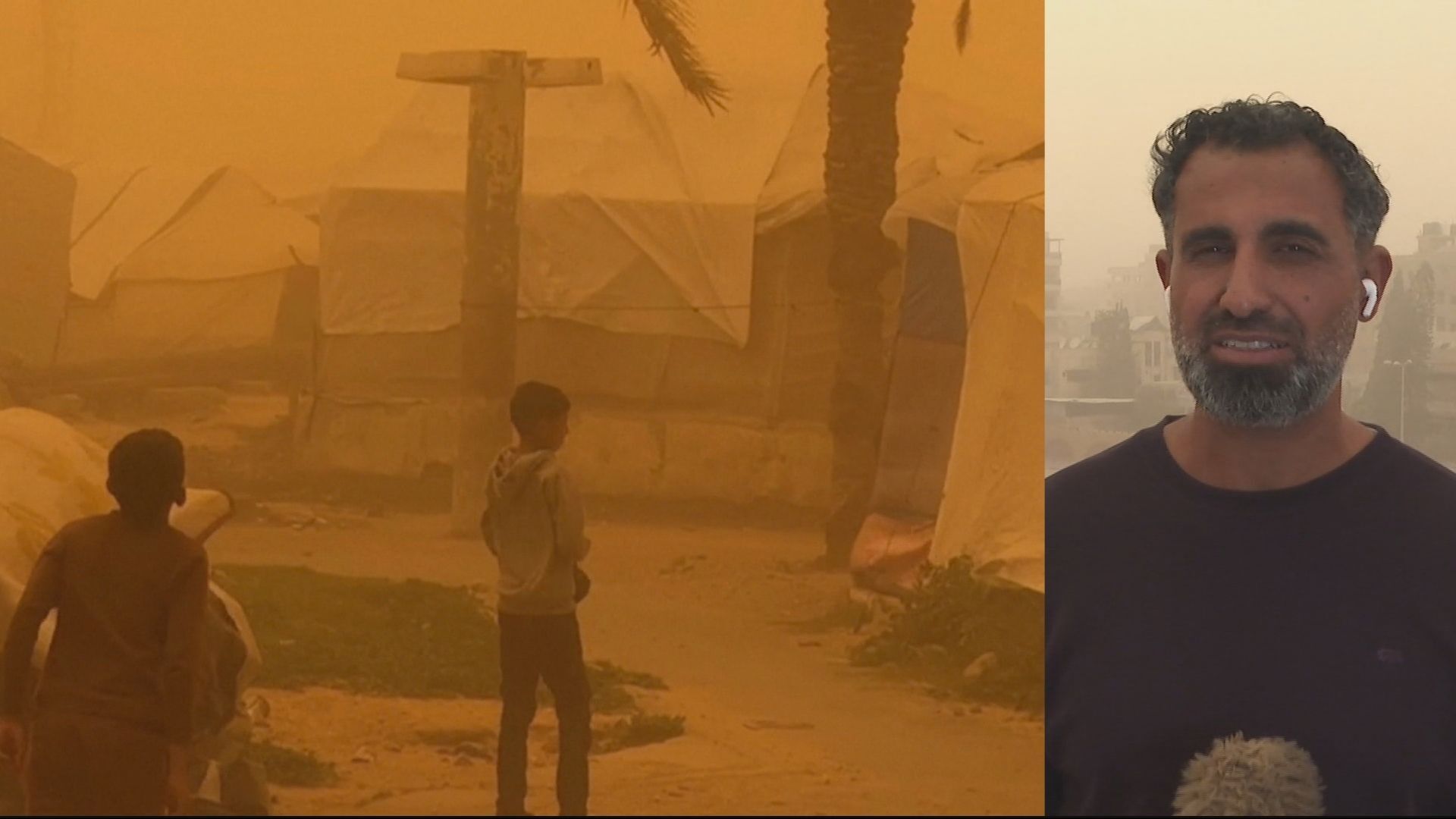 Video thumbnail for Sandstorm hits the Gaza strip: Strong winds worsen dire living conditions