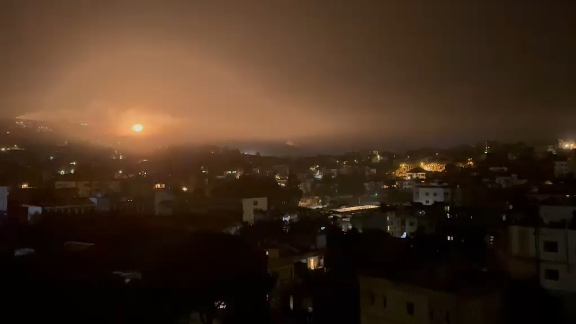 Video thumbnail for Israel strikes south Lebanon again as families flee north