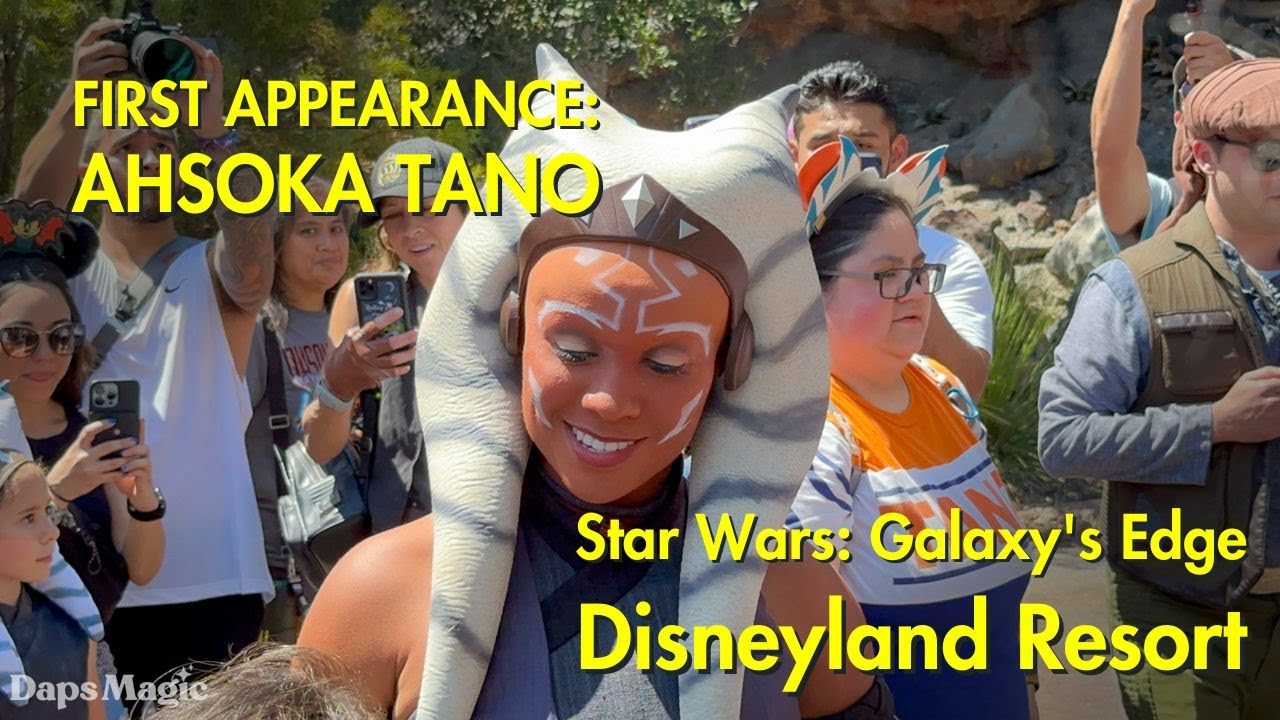 'Video thumbnail for Ahsoka First Appearance at Star Wars: Galaxy's Edge at Disneyland 4K'