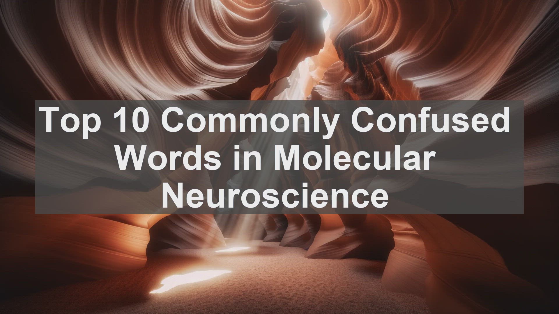 'Video thumbnail for Top 10 Commonly Confused Words in Molecular Neuroscience'