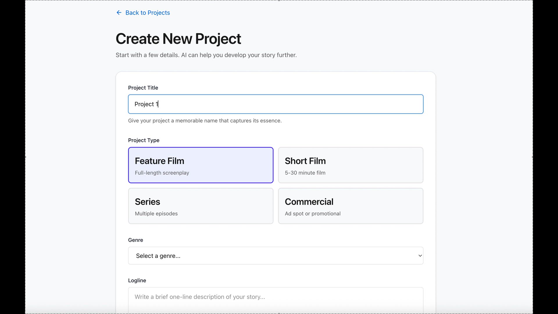 Video thumbnail for create project