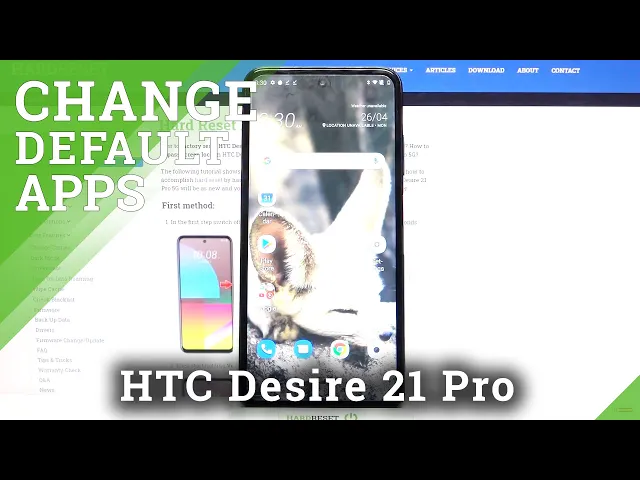 Video thumbnail for HTC Desire 21 Pro and Apps Settings - Change Default Apps
