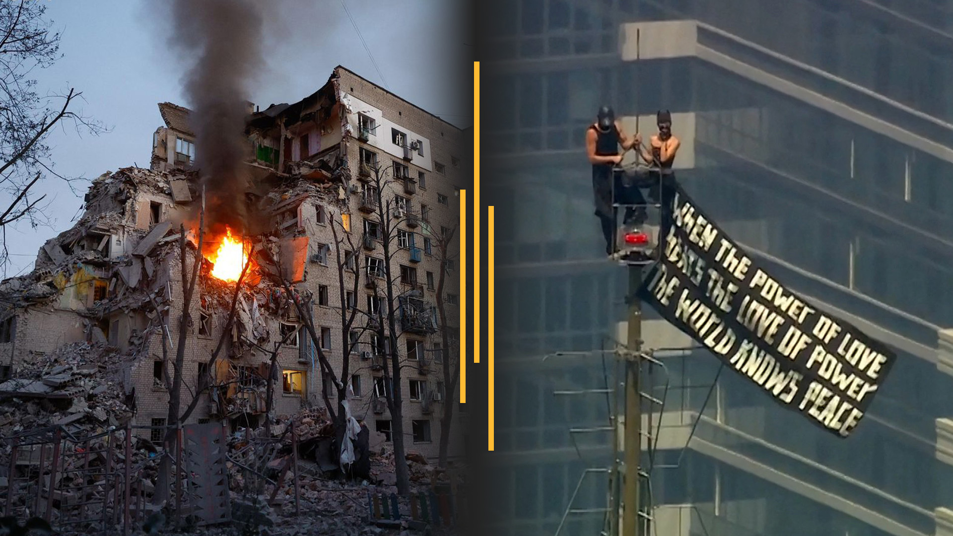 Video thumbnail for Russian launches massive strike on Ukraine capital; Sky-high proposal ends in arrests