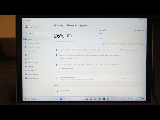 Video thumbnail for How to Change Power Mode on Microsoft Surface Go 3