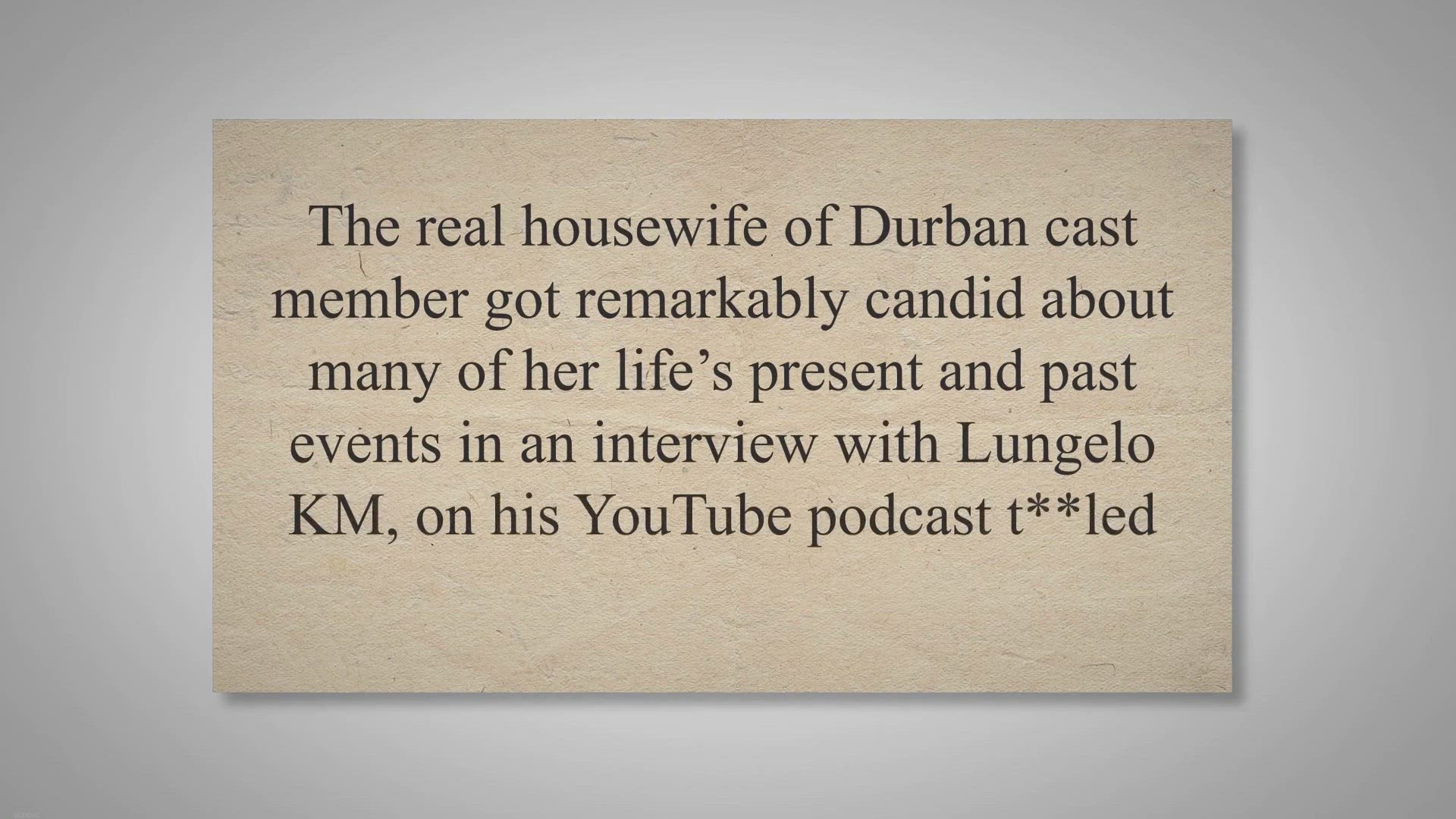 Video thumbnail for Watch! #RHODurban’s Annie Mthembu On How Having An Abortion Affected Her