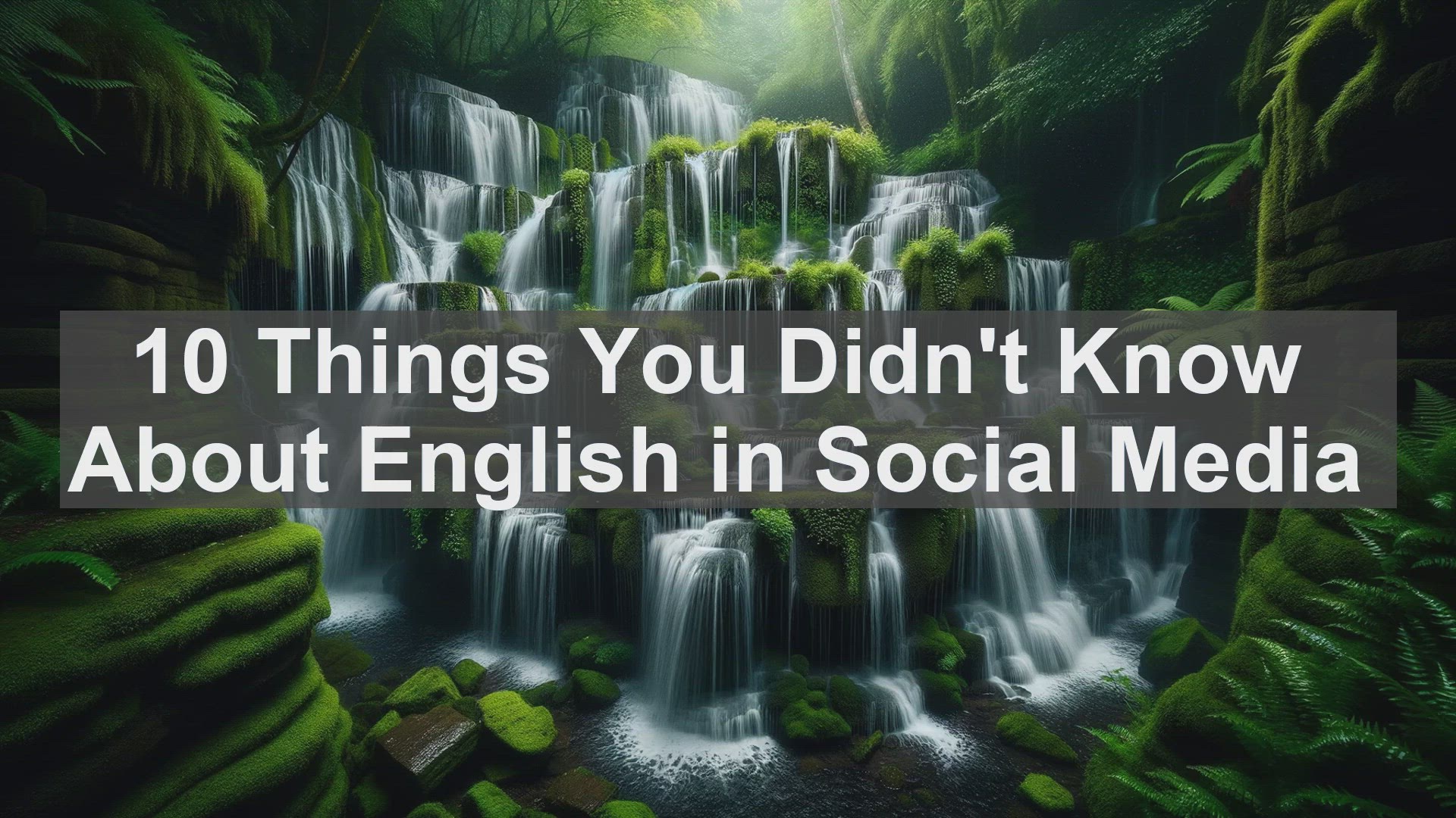 'Video thumbnail for 10 Things You Didn't Know About English in Social Media '