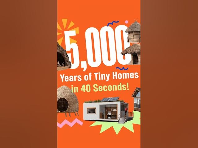 Video thumbnail for 5,000 Years of Tiny Homes in 40 Seconds! 🛖 #minimalism #architecture #diycabin #home