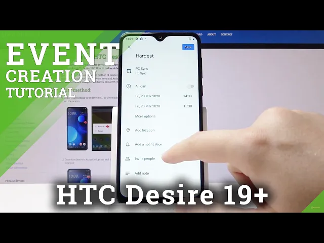 Video thumbnail for How to Add Event to Calendar in HTC Desire 19+ - Activate Event Alerts