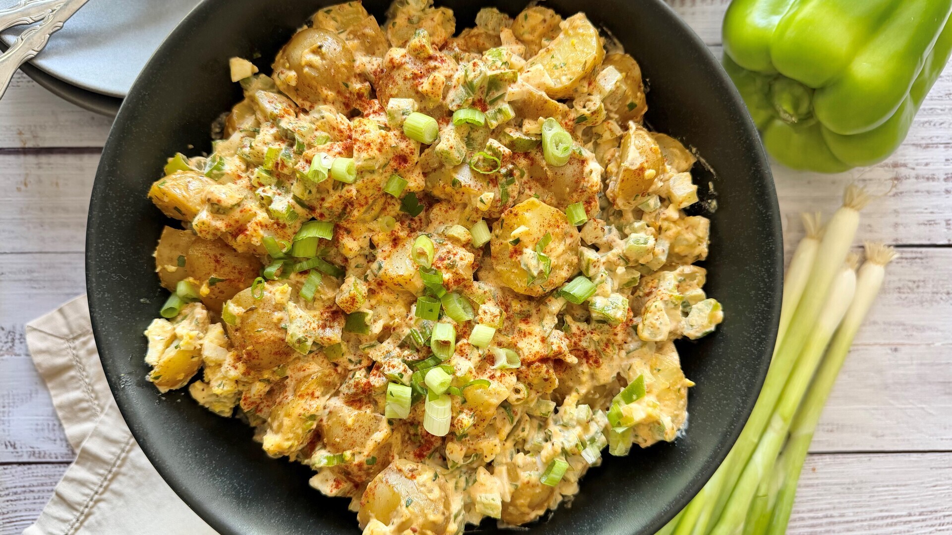 Video thumbnail for This Smoky Potato Salad Is Packed With Cajun Flavor