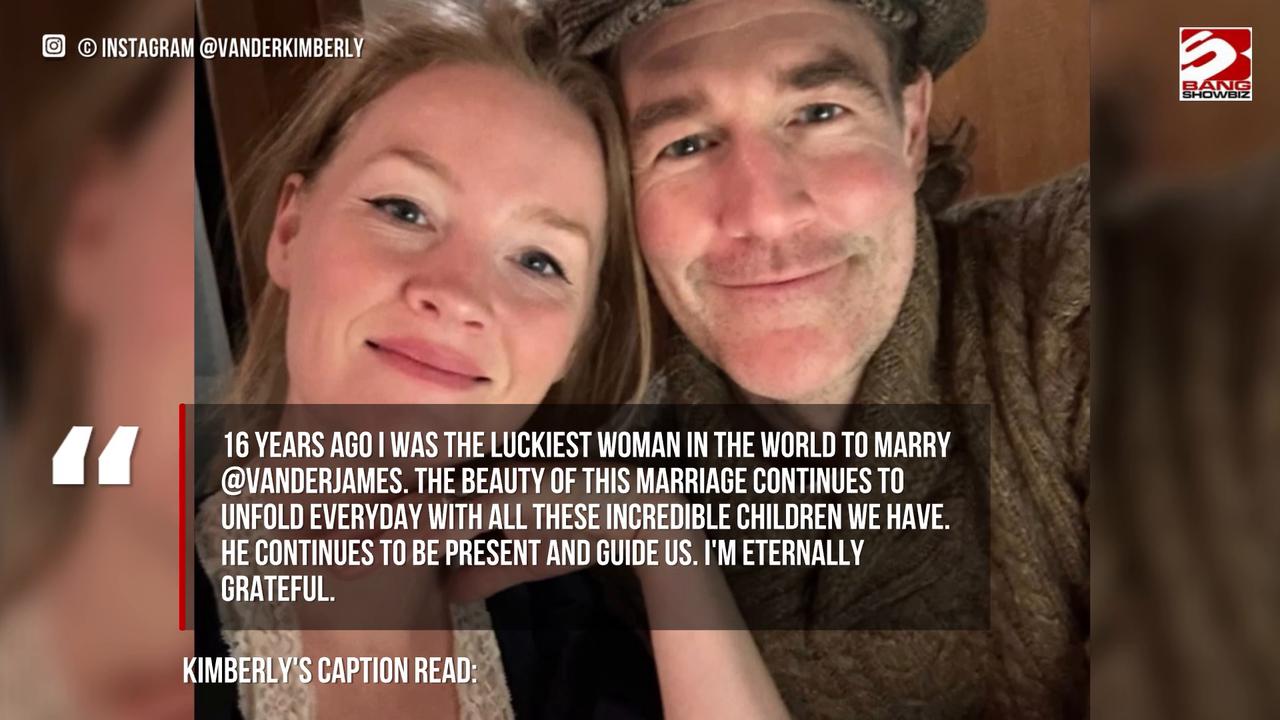 Video thumbnail for Kimberly Van Der Beek pays tribute to James Van Der Beek on first wedding anniversary after his death