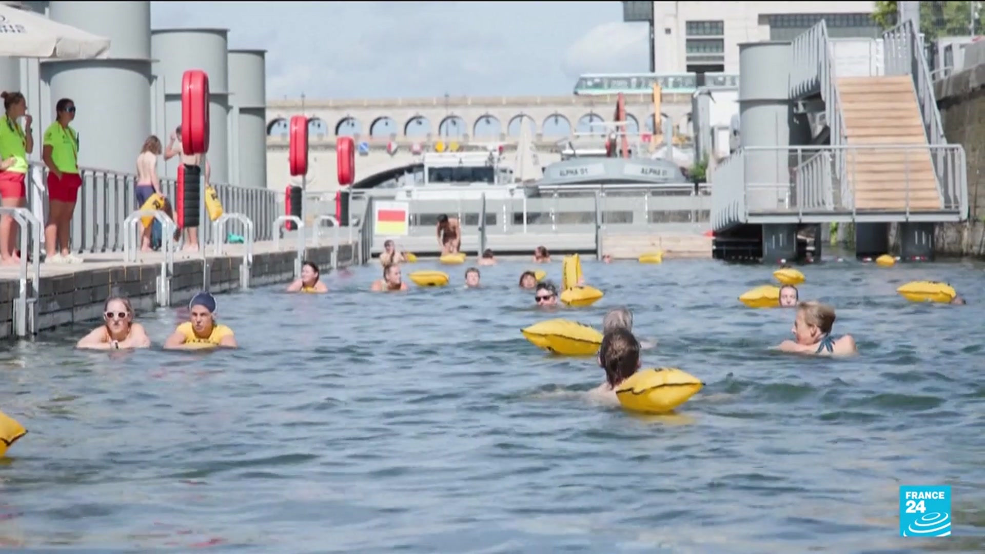 'Video thumbnail for Paris extends river swimming season as turnout nears 100,000'