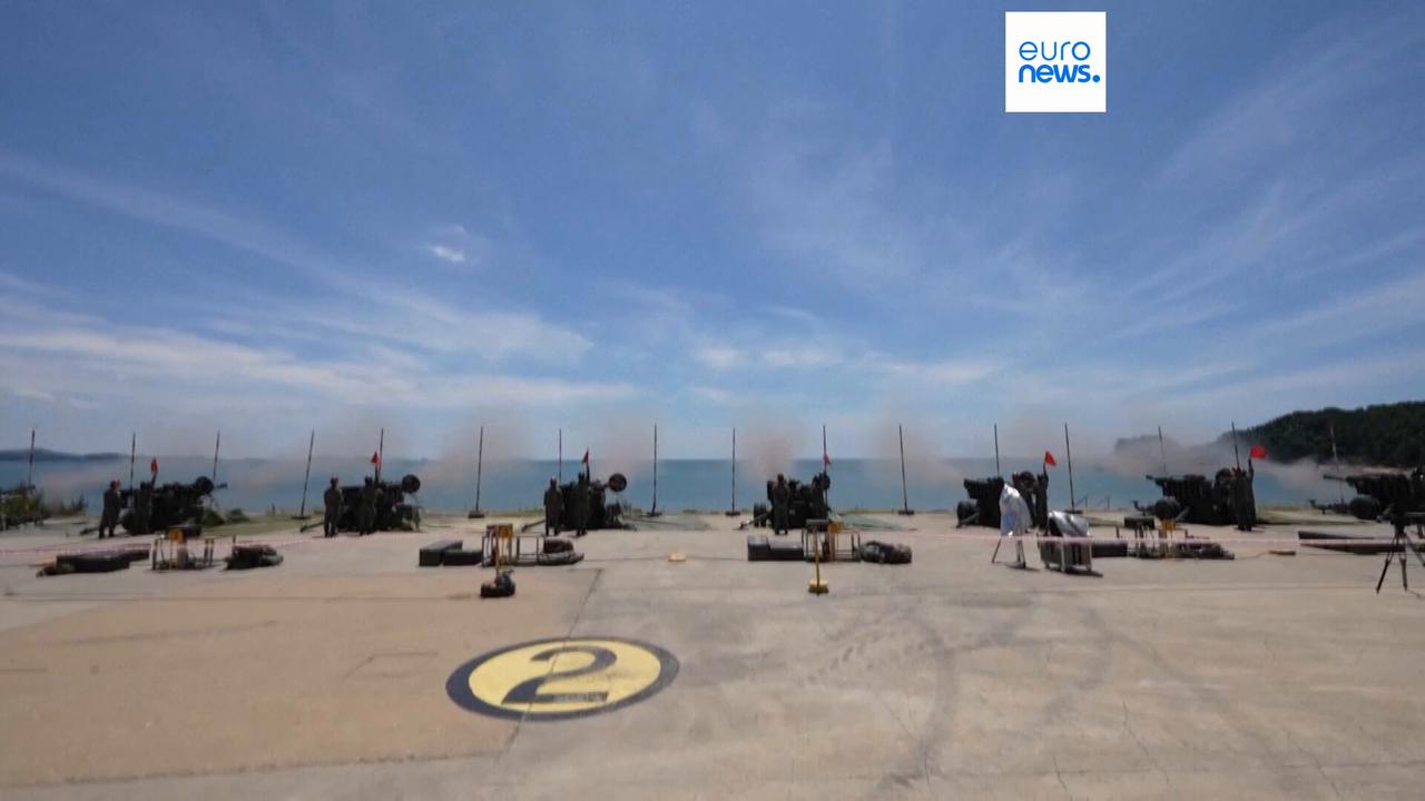 Video thumbnail for Watch: South Korea holds first live-fire drill against drone swarms
