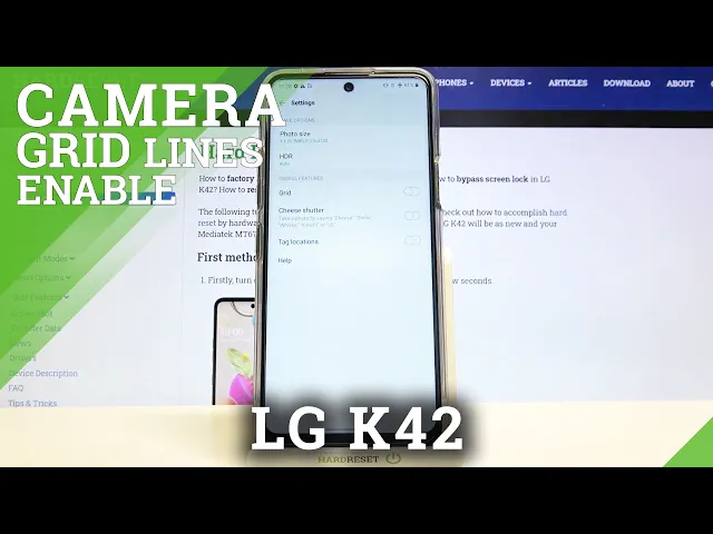 Video thumbnail for How to Manage Camera Grid Lines in LG K42 – Find Helper Lines