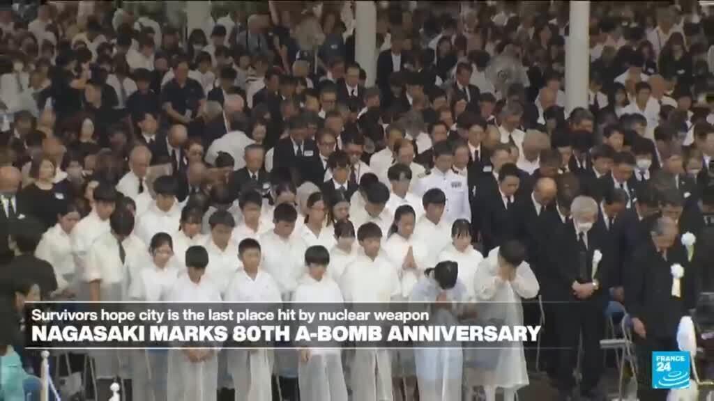'Video thumbnail for Nagasaki survivors say 'never again''