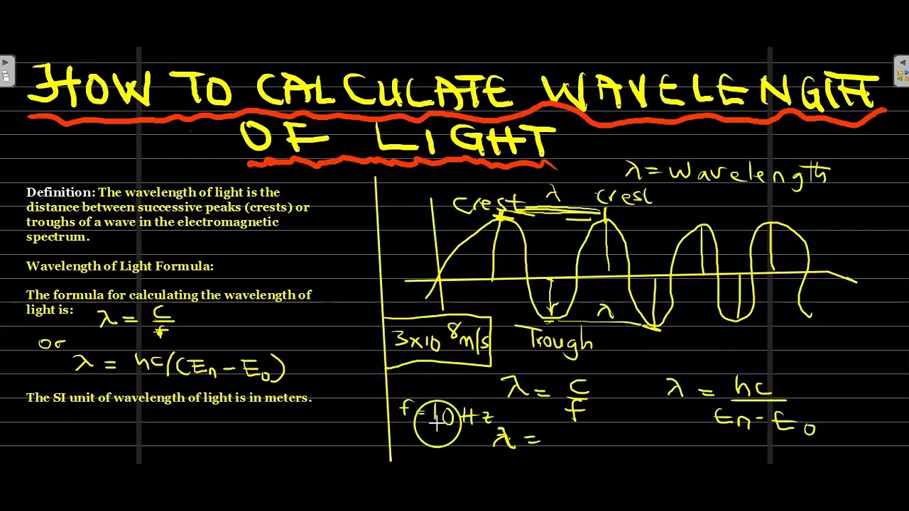 'Video thumbnail for How to Calculate wavelength of Light'