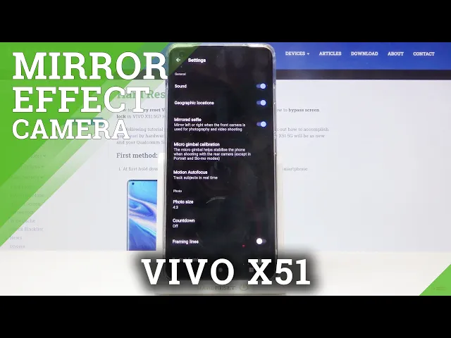 Video thumbnail for How to Enable / Disable Mirror Effect in VIVO X51 5G – Customize Camera Preferences