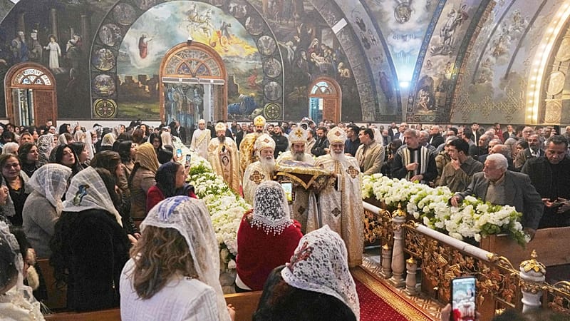 Video thumbnail for Egypt's Coptic Orthodox Christians attend Mass to celebrate Christmas Eve
