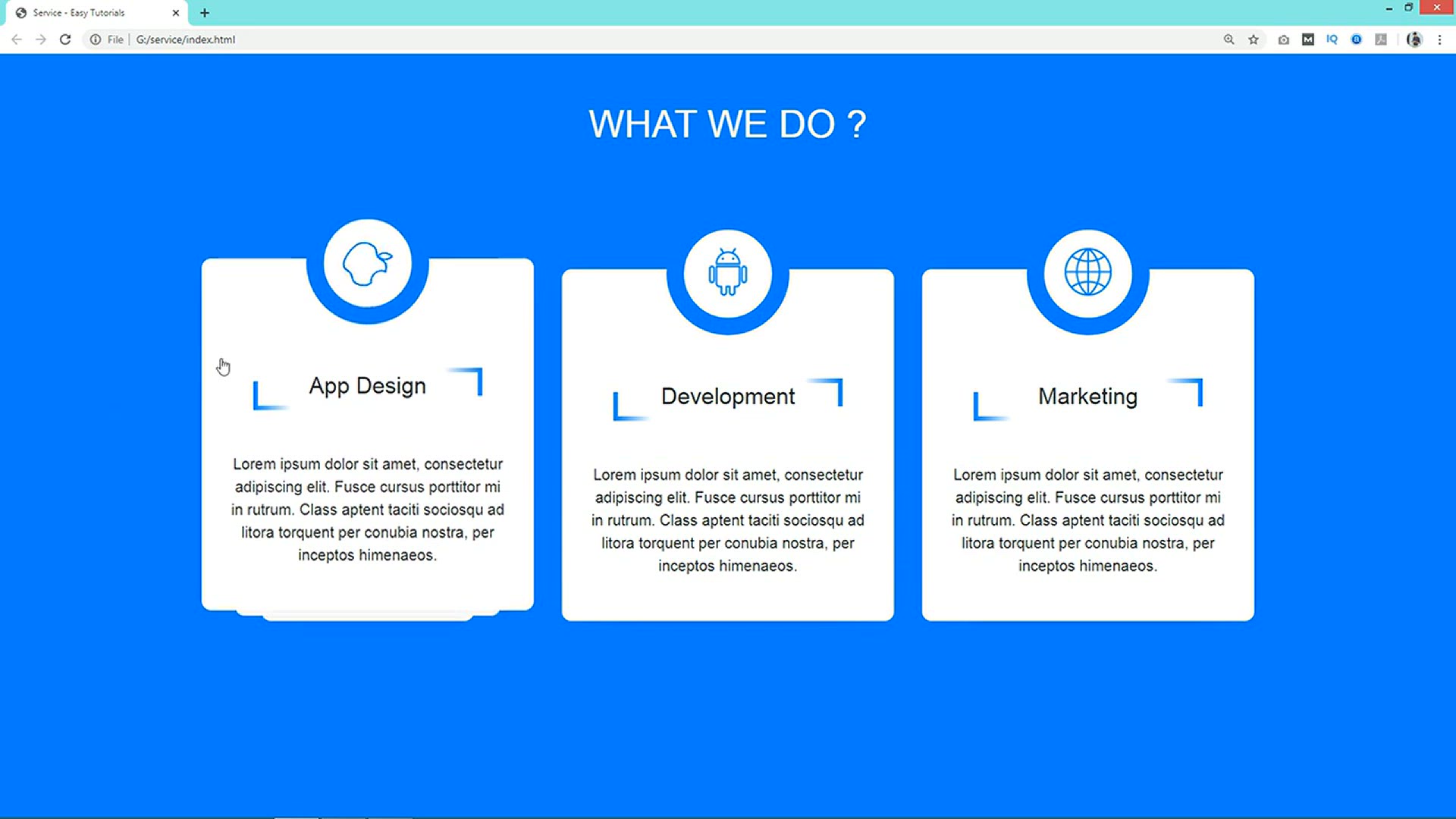'Video thumbnail for How To Make Service Section For HTML And CSS Website _ Website Design Service Section Step By Step'