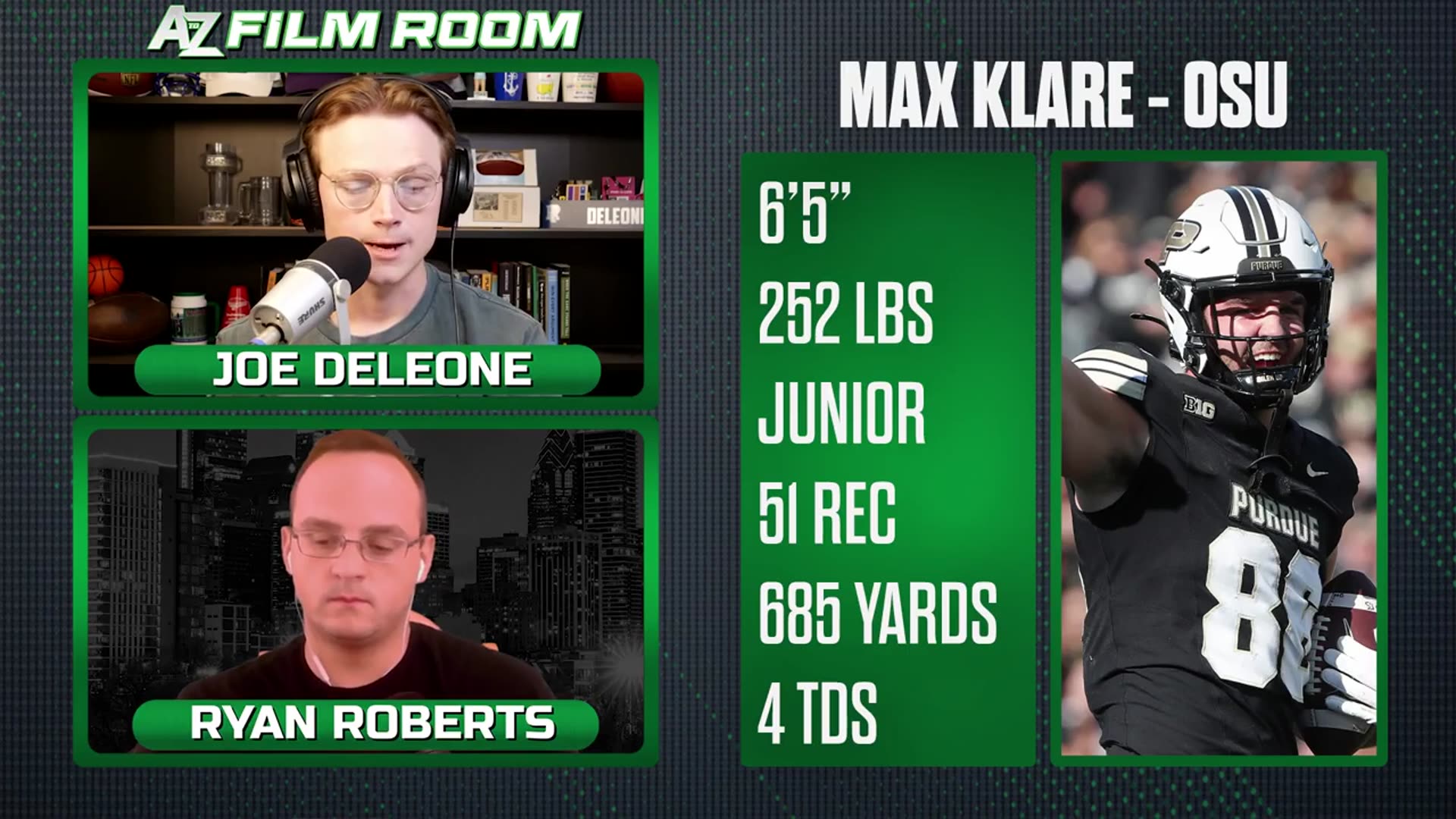 'Video thumbnail for a to z sports film room: max klare's nfl potential and zach ertz comparison'