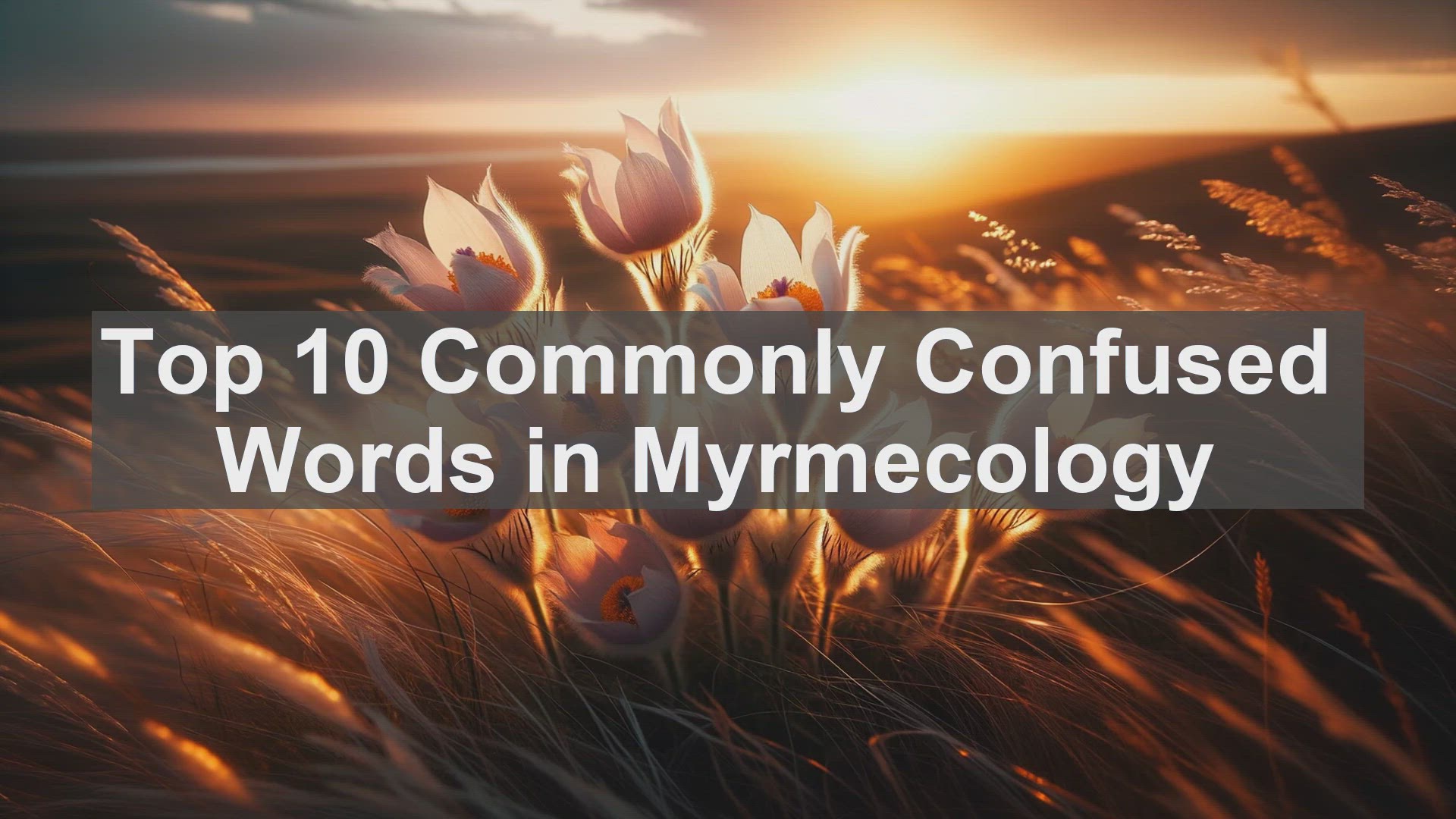 'Video thumbnail for Top 10 Commonly Confused Words in Myrmecology'