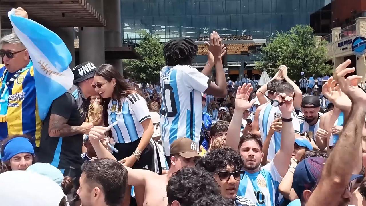 Video thumbnail for US: Messi sets World Cup scoring record with 18th tournament goal.